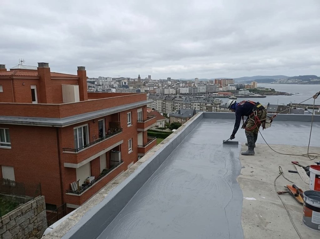 Foto 1 Impermeabilización de terrazas con poliuretano en A Coruña