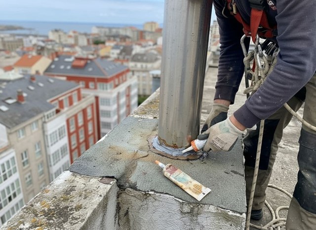 Instalación y sellado de salidas de humos y gases en A Coruña - Imagen 1
