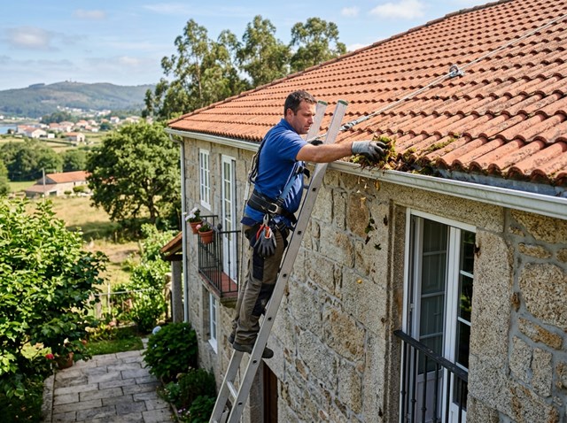 Limpieza y mantenimiento de canalones en A Coruña - Imagen 1