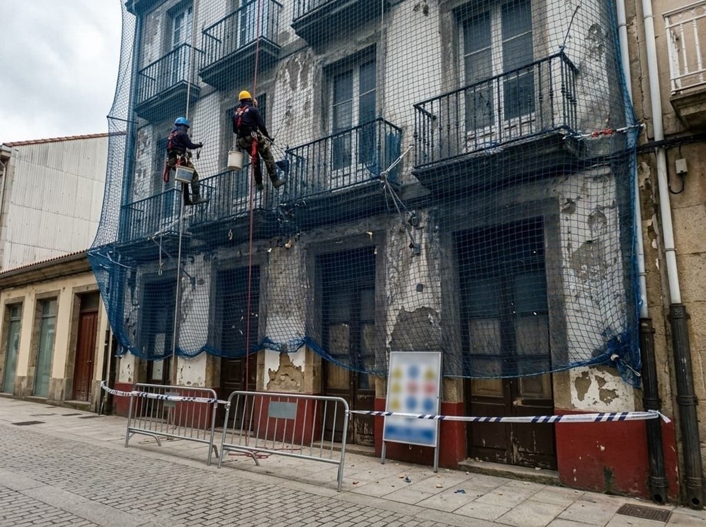 Foto 1 Redes de seguridad para fachadas en A Coruña